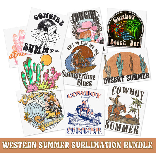 Western Summer Sublimation Bundle, Ready To Press Sublimation Transfers, Ready To Press, Sublimation Prints, Sublimation Transfer