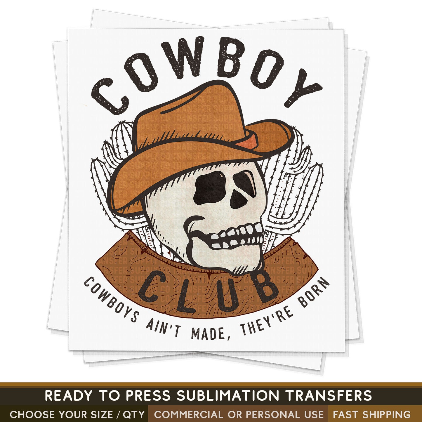 Cowboys Club Sunsets Vintage Wild West Western, Ready To Press Sublimation Transfers, Ready To Press Transfers, Sublimation Prints