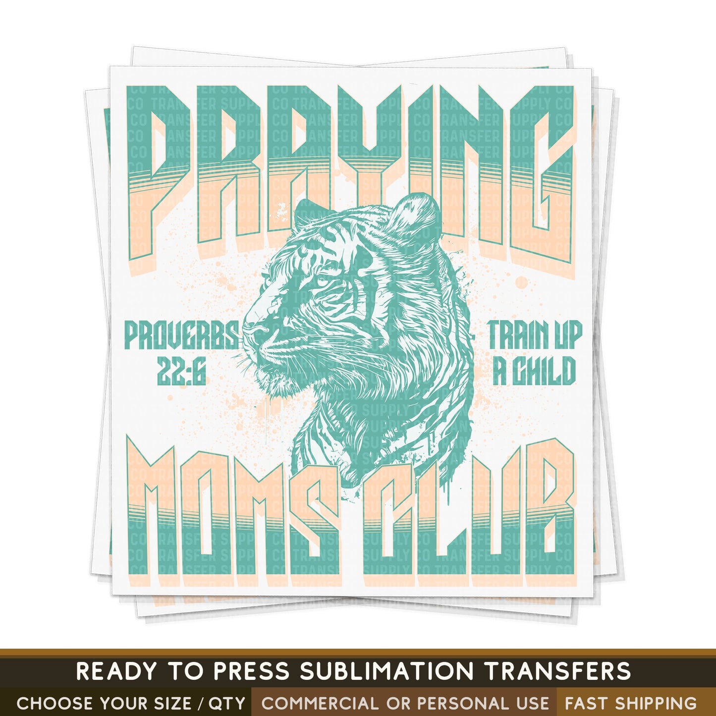 Praying Moms Club Sublimation Transfer, Religious Trendy Ready To Press Sublimation Transfers, Sublimation Prints, Sublimation Transfers