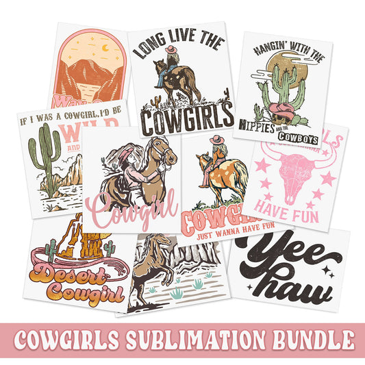 Western Cowgirl Bundle, Ready To Press Sublimation Transfers, Ready To Press Transfers,Sublimation Prints, Sublimation Transfers
