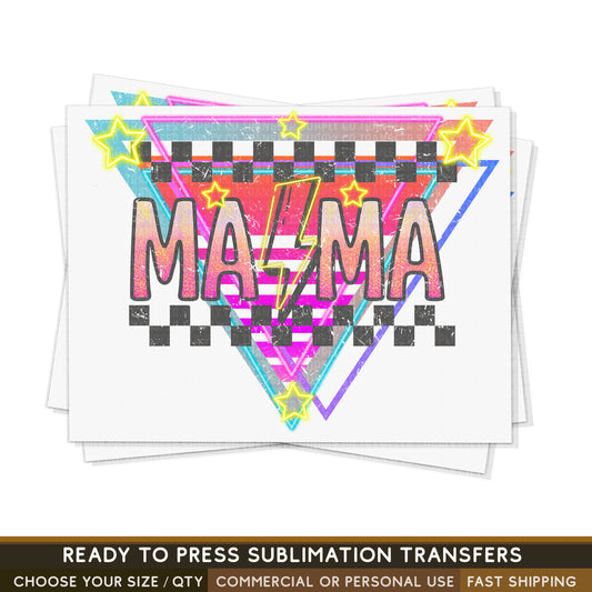Retro Rock Mama Sublimation, Summer Ready To Press Sublimation Transfers, Ready To Press Transfers, Sublimation Transfers