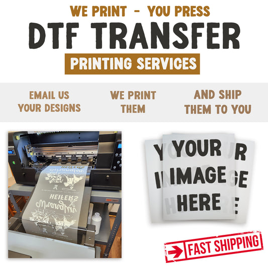 CUSTOM PRINTED DTF Transfers, We Print You Press Dtf Transfers, Ready To Press Transfers, Dtf Film Transfers