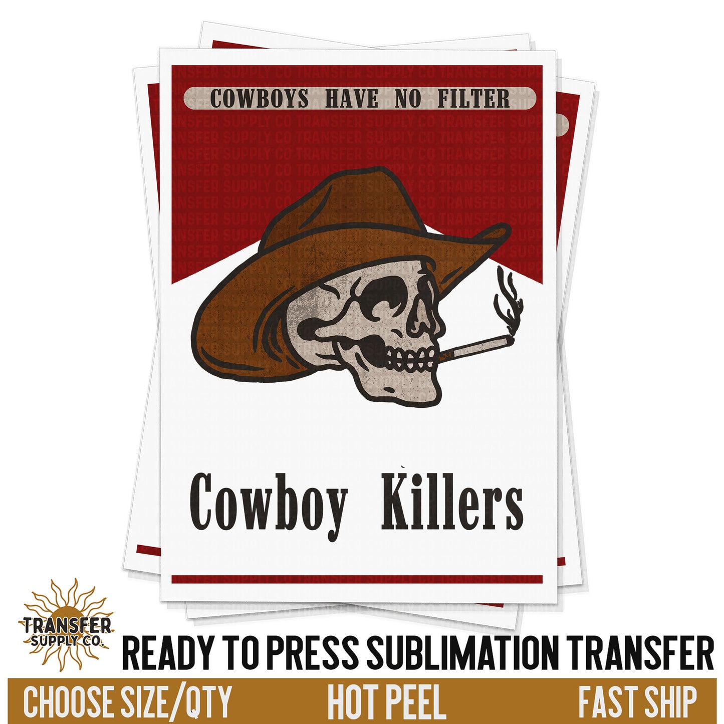 Cowboy Killers Wild West Western, Ready To Press Sublimation Transfers, Ready To Press Transfers, Sublimation Print