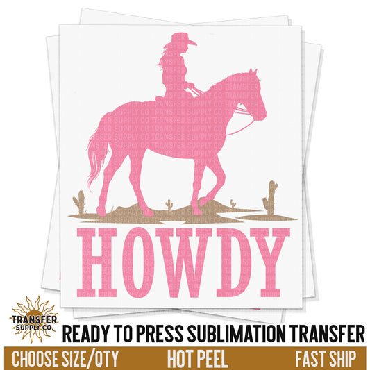 Howdy Cowgirl Sublimation Transfer Western Ready To Press Sublimation Transfer | Sublimation Transfer Prints, Printed Sublimation Transfers