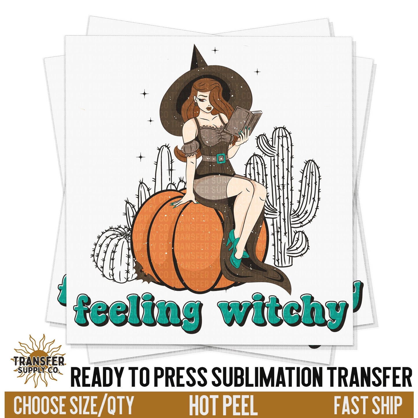 Feeling Witchy Halloween, Ready To Press Sublimation Transfers, Ready To Press Transfers, Sublimation Prints, Sublimation Transfers