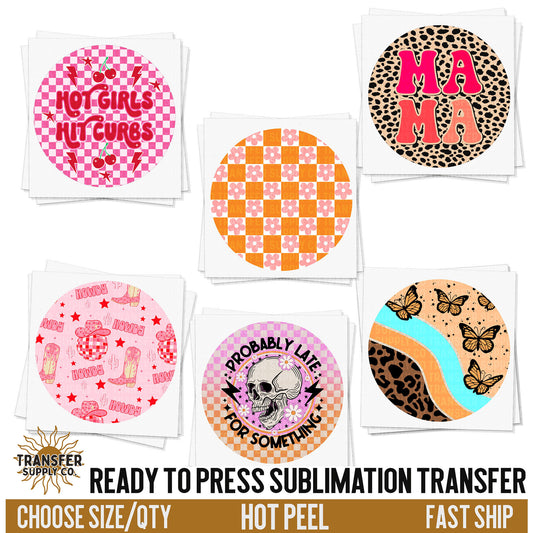 12 Western Retro Car Coaster Sublimation Transfers | Sublimation Car Coaster Transfers,Ready to Press Sublimation Transfer