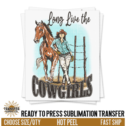 Long Live The Cowgirls Desert, Ready To Press Sublimation Transfers, Ready To Press Transfers,Sublimation Print, Sublimation Transfers