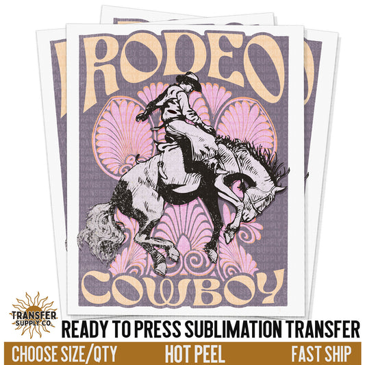 Rodeo Cowboy Sublimation Transfer Western Ready To Press Sublimation Transfer | Sublimation Transfer Prints, Printed Sublimation Transfers