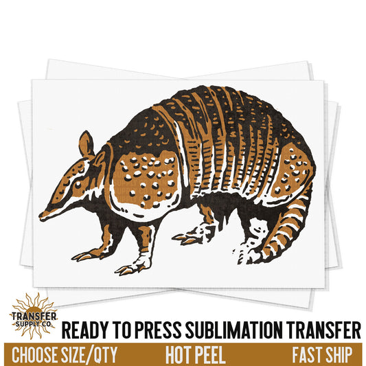 Armadillo Armadillhole Pocket, Ready To Press Sublimation Transfers, Ready To Press Transfers, Sublimation Prints, Sublimation Transfers