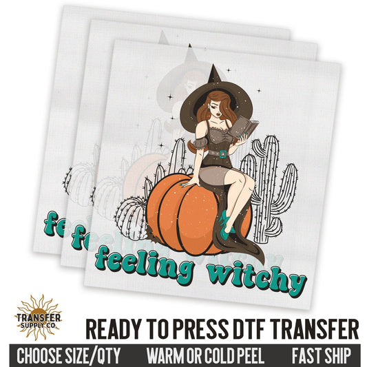 Feeling Witchy Halloween, Wild West Western, Ready To Press DTF Transfers, Ready To Press DTF Film Transfers, Western DTF Transfers