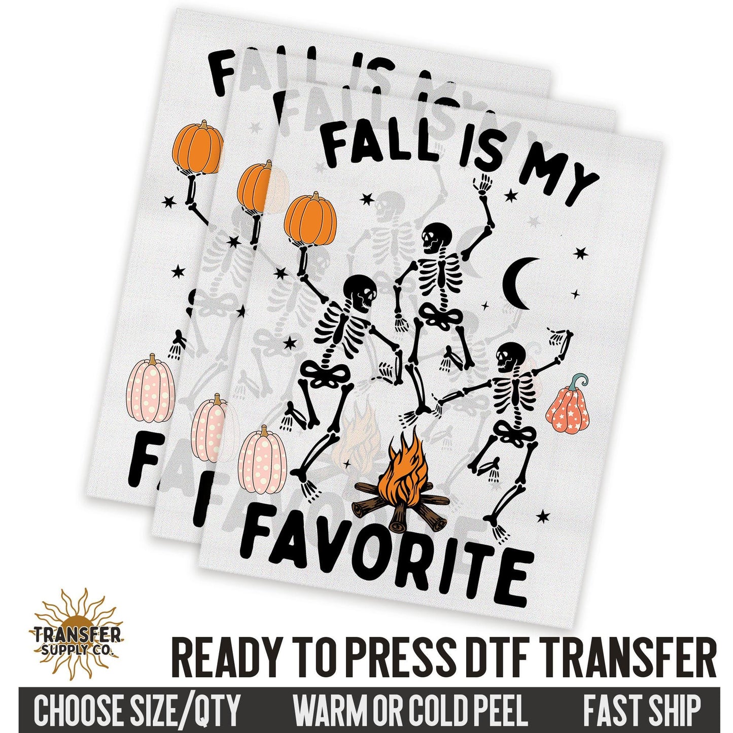 Fall Is My Favorite Halloween, Wild West Western, Ready To Press DTF Transfers, Ready To Press DTF Film Transfers, DTF Transfers