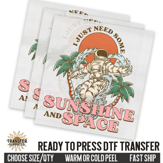 Sunshine and Space Ready To Press DTF Transfer | Dtf Transfer Print, Printed Dtf Transfer, Transfer Ready To Press