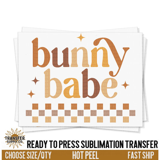 Bunny Babe Sublimation Transfer, Trendy Easter Ready To Press Sublimation Transfers, Sublimation Prints, Sublimation Transfers