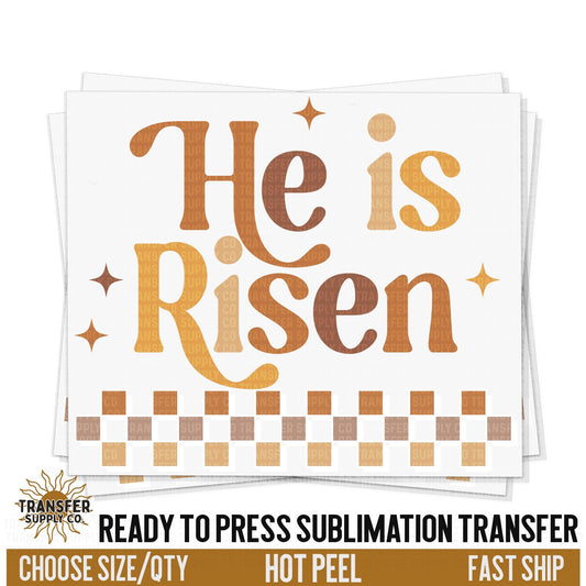 He Is Risen Sublimation Transfer, Trendy Easter Ready To Press Sublimation Transfers, Sublimation Prints, Sublimation Transfers