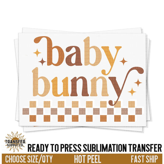 Baby Bunny Sublimation Transfer, Trendy Easter Ready To Press Sublimation Transfers, Sublimation Prints, Sublimation Transfers