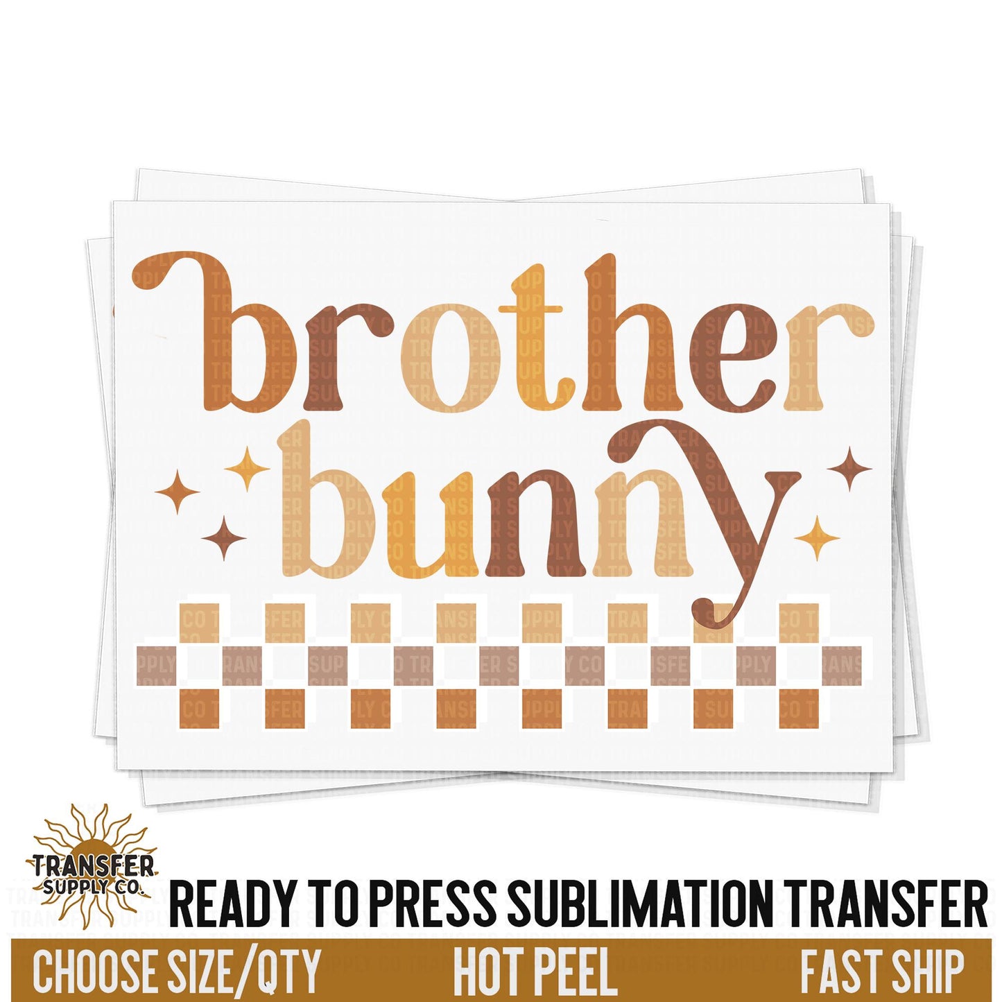 Brother Bunny Sublimation Transfer, Trendy Easter Ready To Press Sublimation Transfers, Sublimation Prints, Sublimation Transfers