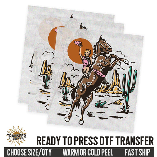 Desert Cowgirl, Western Ready To Press DTF Transfer, Dtf Transfer Print, Printed Dtf Transfer, Dtf Film Transfer