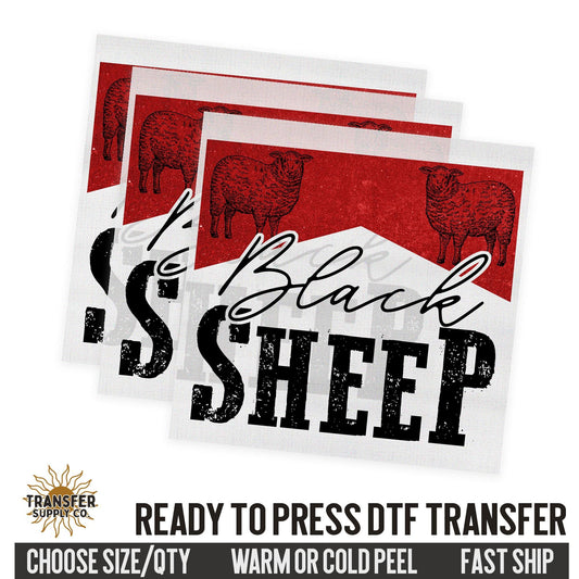 Western Black Sheep, Western Ready To Press DTF Transfer, Dtf Transfer Print, Printed Dtf Transfer, Dtf Film Transfer