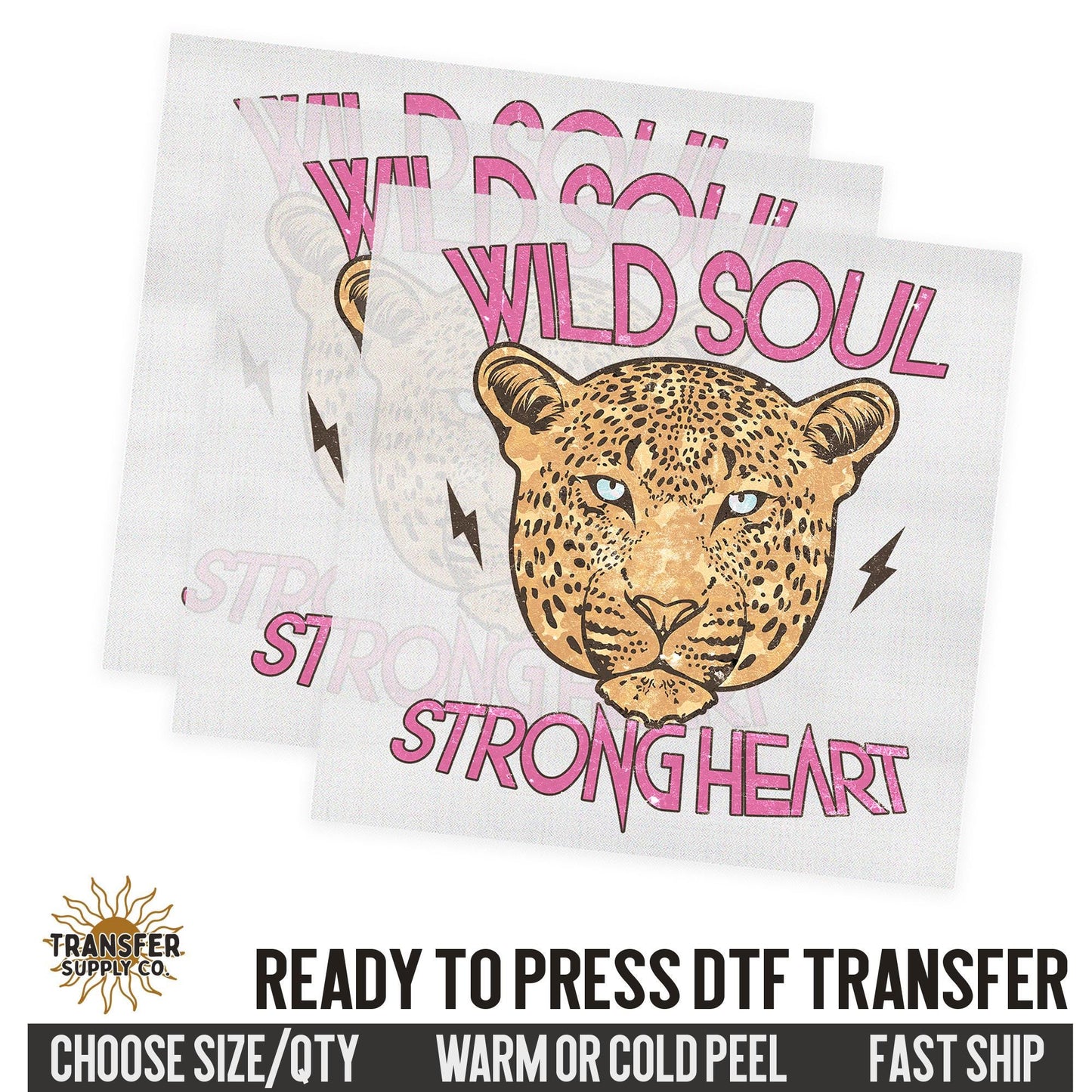 Wild Soul Strong Heart, Retro Ready To Press DTF Transfer, Dtf Transfer Print, Printed Dtf Transfer, Transfer Ready To Press