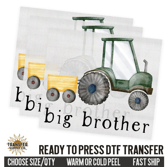 Big Brother Tractor, Family Ready To Press DTF Transfer, Dtf Transfer Print, Printed Dtf Transfer, Transfer Ready To Press