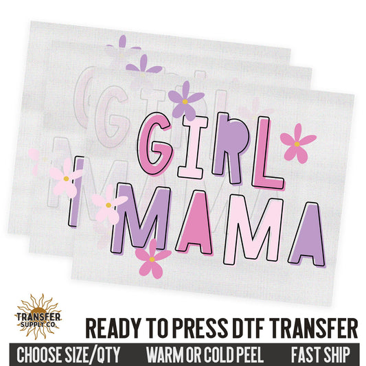 Girl Mama, Family Ready To Press DTF Transfer, Dtf Transfer Print, Printed Dtf Transfer, Transfer Ready To Press