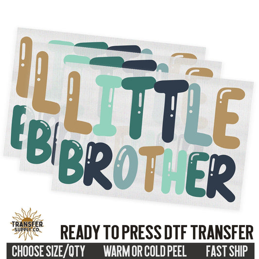 Little Brother Sibling, Family Ready To Press DTF Transfer, Dtf Transfer Print, Printed Dtf Transfer, Transfer Ready To Press