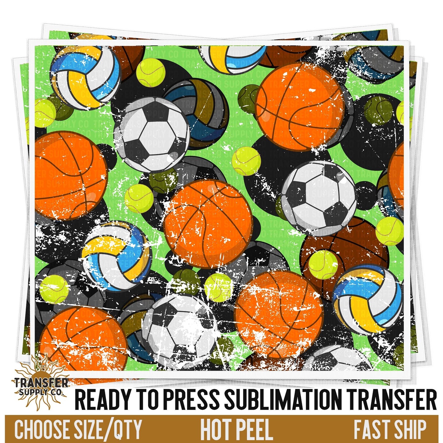 Sports Balls Sublimation Transfer | Sublimation Tumbler Wraps, Sublimation Tumbler Transfers, Ready to Press Sublimation Transfers