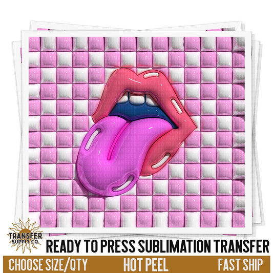 Purple Rock Tongue Tumbler Sheet | Sublimation Tumbler Wraps, Sublimation Tumbler Transfers, Ready to Press Sublimation Transfers