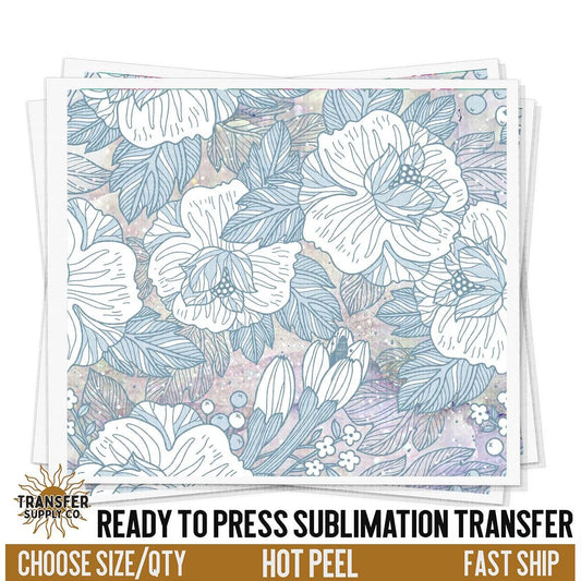 Flowers Sublimation Tumbler Wrap | Sublimation Tumbler Wraps, Sublimation Tumbler Transfers, Ready to Press Sublimation Transfer