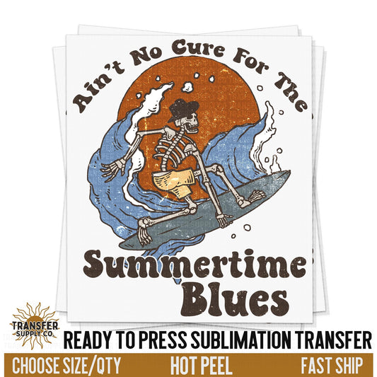 Summertime Blues, 90s Country Transfer, Western Ready To Press Sublimation Transfer, Sublimation Transfer Prints