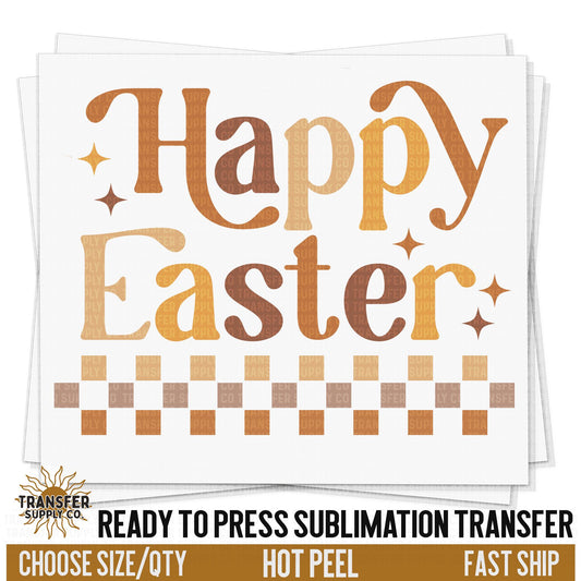 Happy Easter Sublimation Transfer, Trendy Easter Ready To Press Sublimation Transfers, Sublimation Prints, Sublimation Transfers