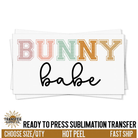 Bunny Babe Sublimation Transfer, Trendy Easter Ready To Press Sublimation Transfers, Sublimation Prints, Sublimation Transfers