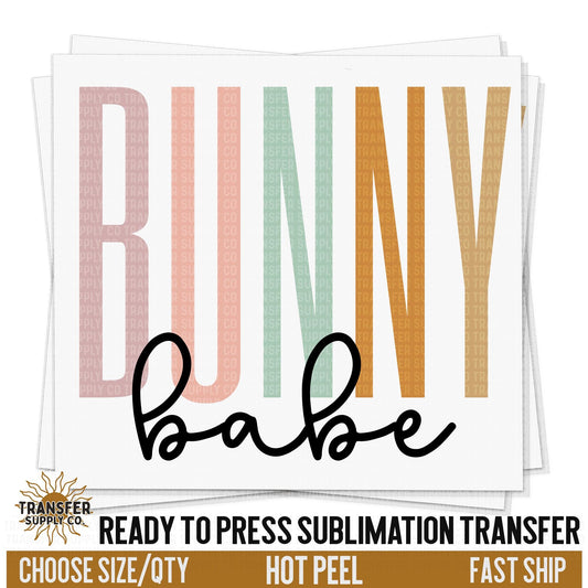 Bunny Babe Sublimation Transfer, Trendy Easter Ready To Press Sublimation Transfers, Sublimation Prints, Sublimation Transfers