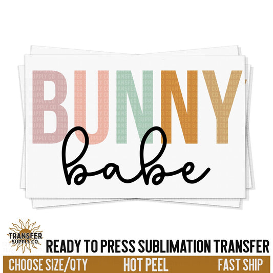 Bunny Babe Sublimation Transfer, Trendy Easter Ready To Press Sublimation Transfers, Sublimation Prints, Sublimation Transfers