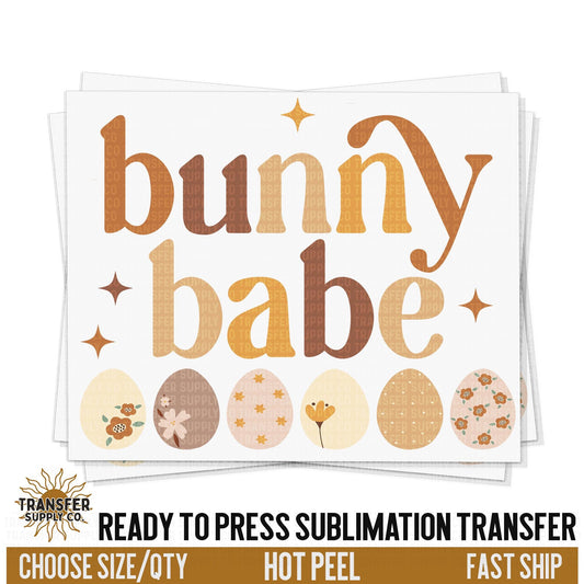 Bunny Babe Sublimation Transfer, Trendy Easter Ready To Press Sublimation Transfers, Sublimation Prints, Sublimation Transfers