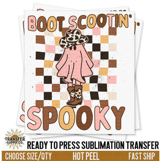 Boot Scootin Spooky Halloween, Ready To Press Sublimation Transfers, Ready To Press Transfers, Sublimation Prints, Sublimation Transfers