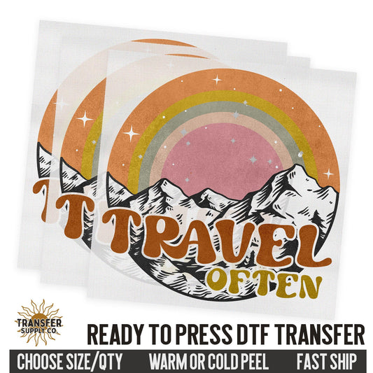 Travel Often Desert Dtf Sheet, Western Ready To Press DTF Transfer, Ready To Press DTF Film Transfer, Western DTF Transfer