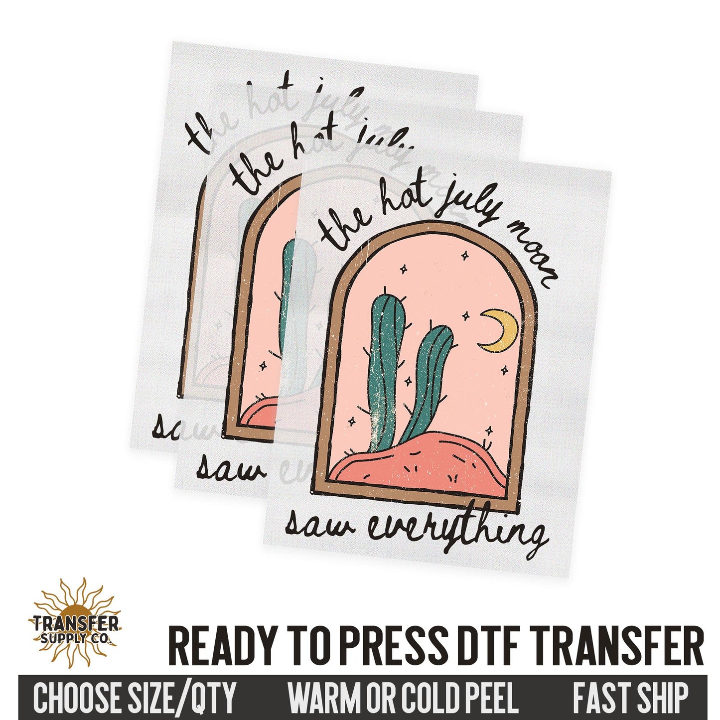 Hot July Moon, 90s Country Music Western Ready To Press DTF Transfer | Dtf Transfer Prints, Printed Dtf Transfers, Dtf Film Transfer