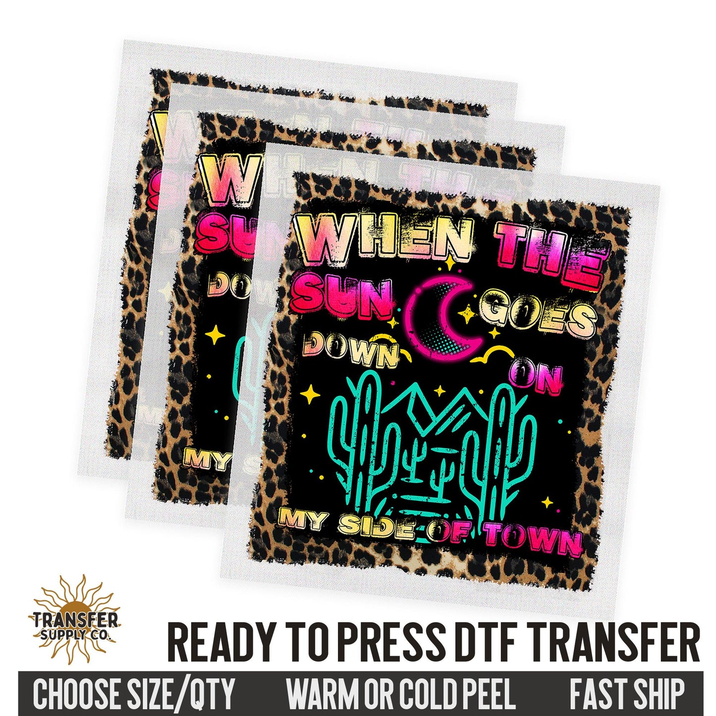 When The Sun Goes Down, 90s Country Music Western Ready To Press DTF Transfer | Dtf Transfer Prints, Printed Dtf Transfers