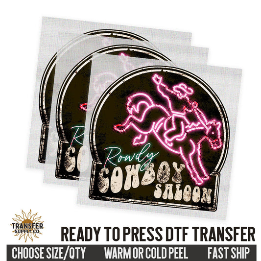 Rodeo Cowboy Saloon, Western Ready To Press DTF Transfer, Dtf Transfer Print, Printed Dtf Transfer, Dtf Film Transfer