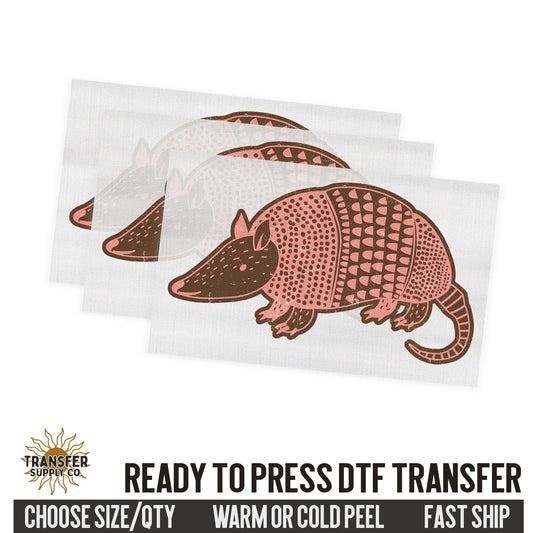 Western Armadillo, Western Ready To Press DTF Transfer, Dtf Transfer Print, Printed Dtf Transfer, Dtf Film Transfer