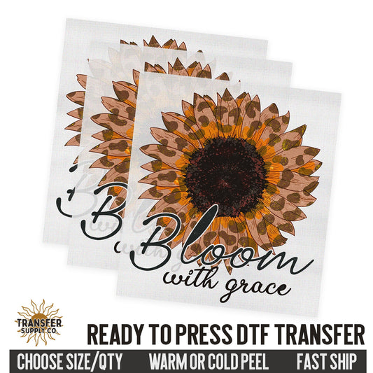 Bloom With Grace, Retro Ready To Press DTF Transfer, Dtf Transfer Print, Printed Dtf Transfer, Transfer Ready To Press