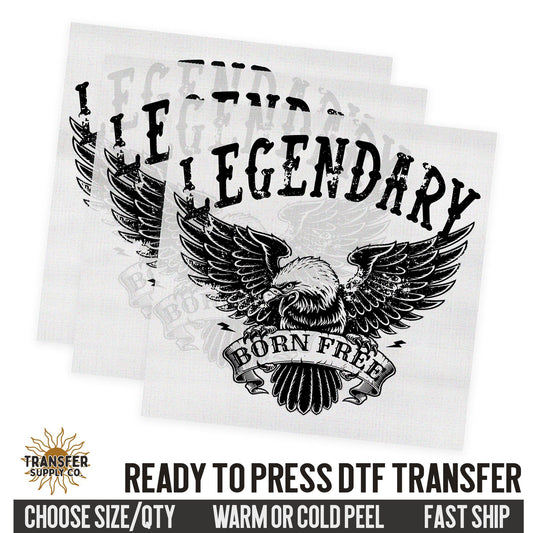 Legendary Eagle, Retro Ready To Press DTF Transfer, Dtf Transfer Print, Printed Dtf Transfer, Transfer Ready To Press