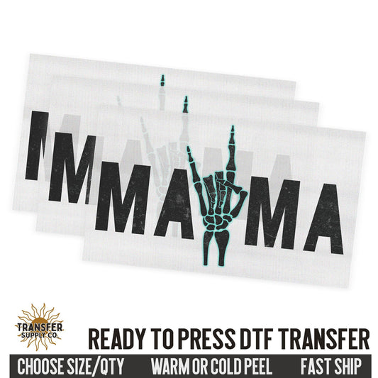 Mama Skelton Hand, Retro Ready To Press DTF Transfer, Dtf Transfer Print, Printed Dtf Transfer, Transfer Ready To Press