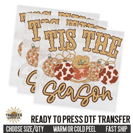 Tis The Season, Christmas Ready To Press DTF Transfers, Ready To Press DTF Film Transfer, DTF Transfer