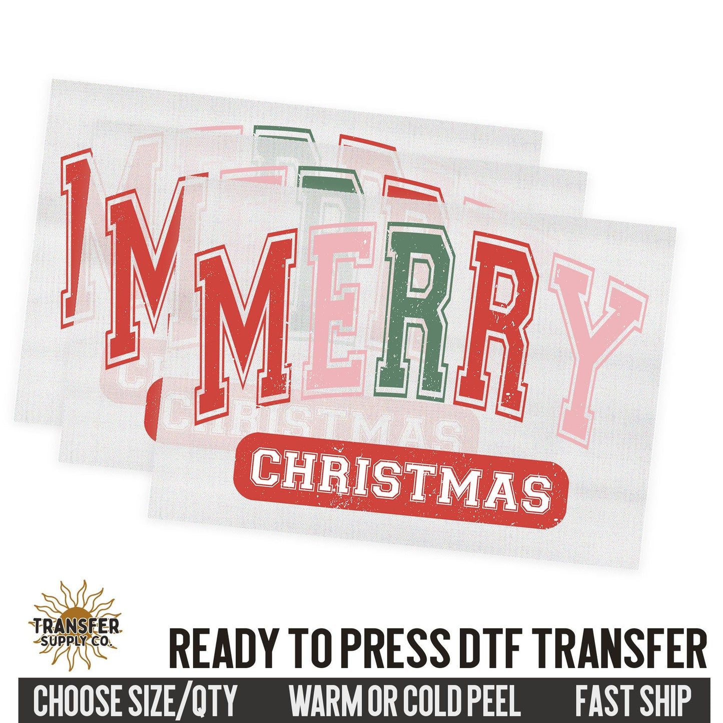 Merry Christmas Dtf Transfer,  Christmas Ready To Press DTF Transfers, Ready To Press DTF Film Transfer, DTF Transfer