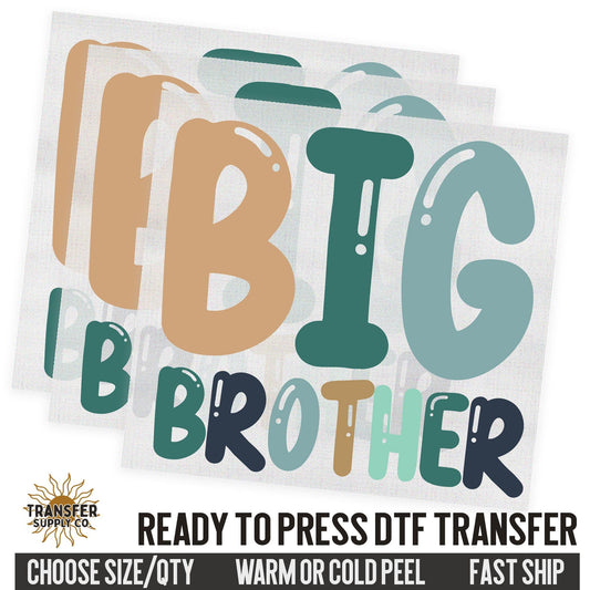 Big Brother Sibling, Family Ready To Press DTF Transfer, Dtf Transfer Print, Printed Dtf Transfer, Transfer Ready To Press