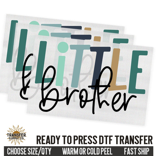 Little Brother Sibling, Family Ready To Press DTF Transfer, Dtf Transfer Print, Printed Dtf Transfer, Transfer Ready To Press