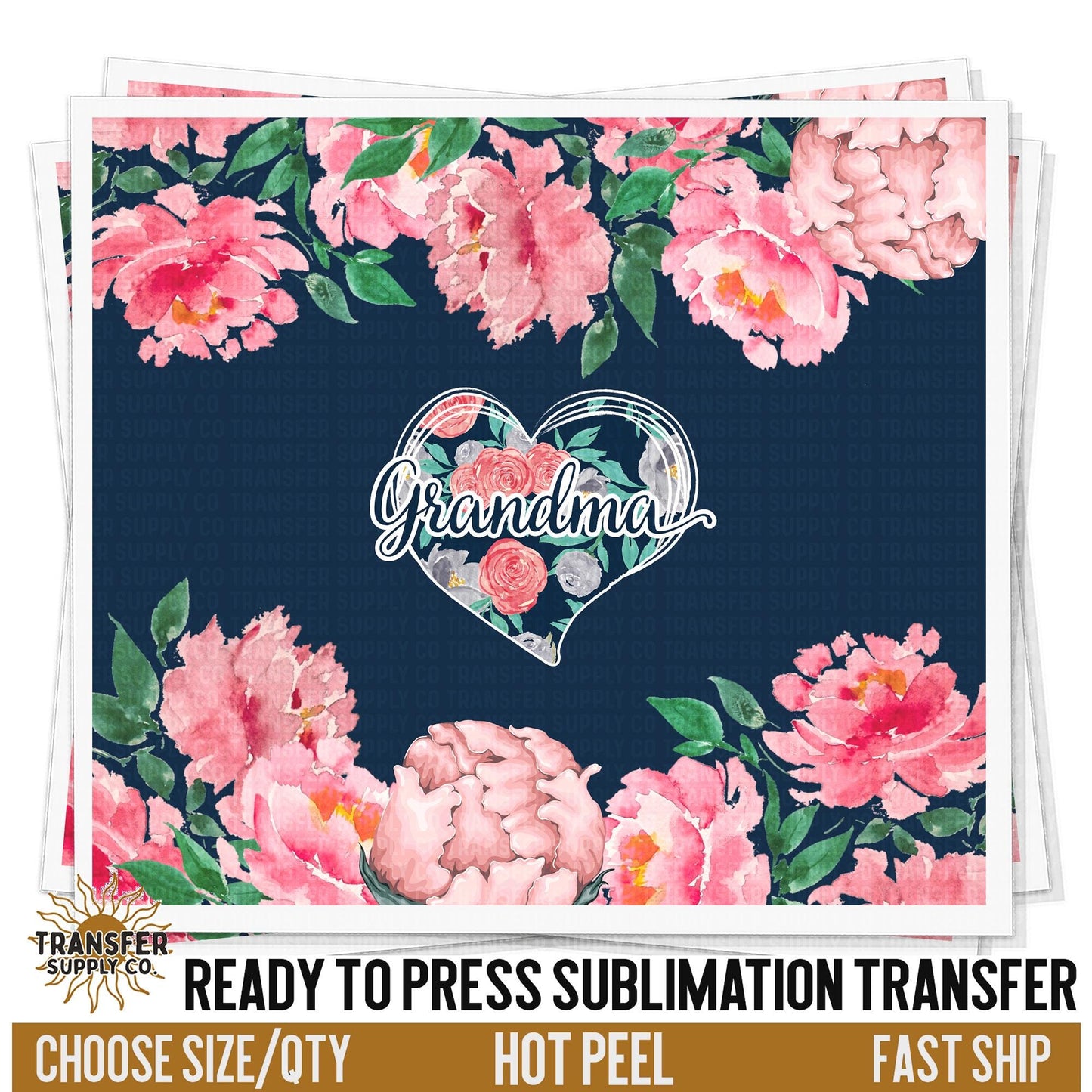 Grandma Roses Sublimation Transfer | Sublimation Tumbler Wraps, Sublimation Tumbler Transfers, Ready to Press Sublimation Transfer