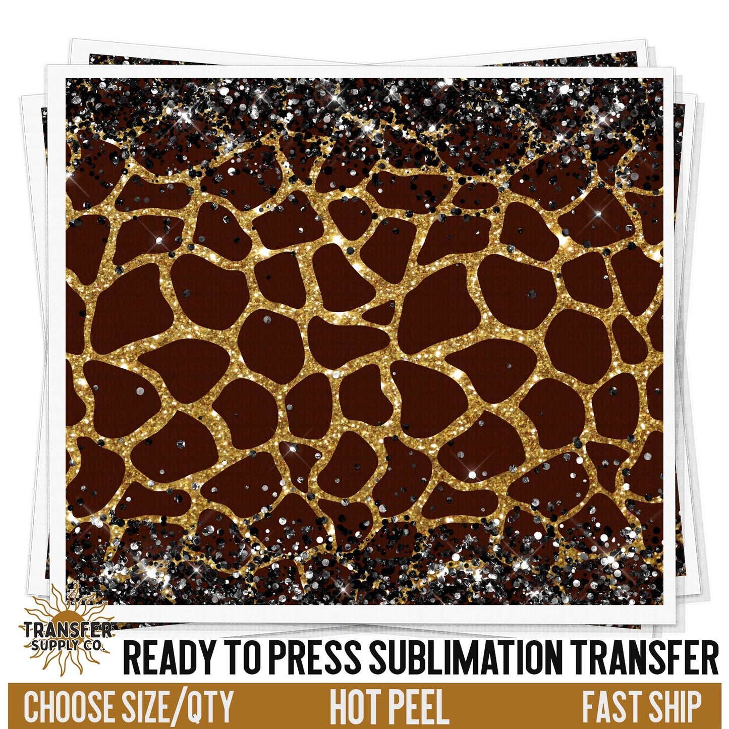 Giraffe Print Tumbler Sublimation Sheet | Sublimation Tumbler Wraps, Sublimation Tumbler Transfers, Ready to Press Sublimation Transfers